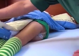 Filthy daddy masturbates his sleepy daughter